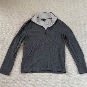 Banana Republic Men's Charcoal Zip-Up Shirt